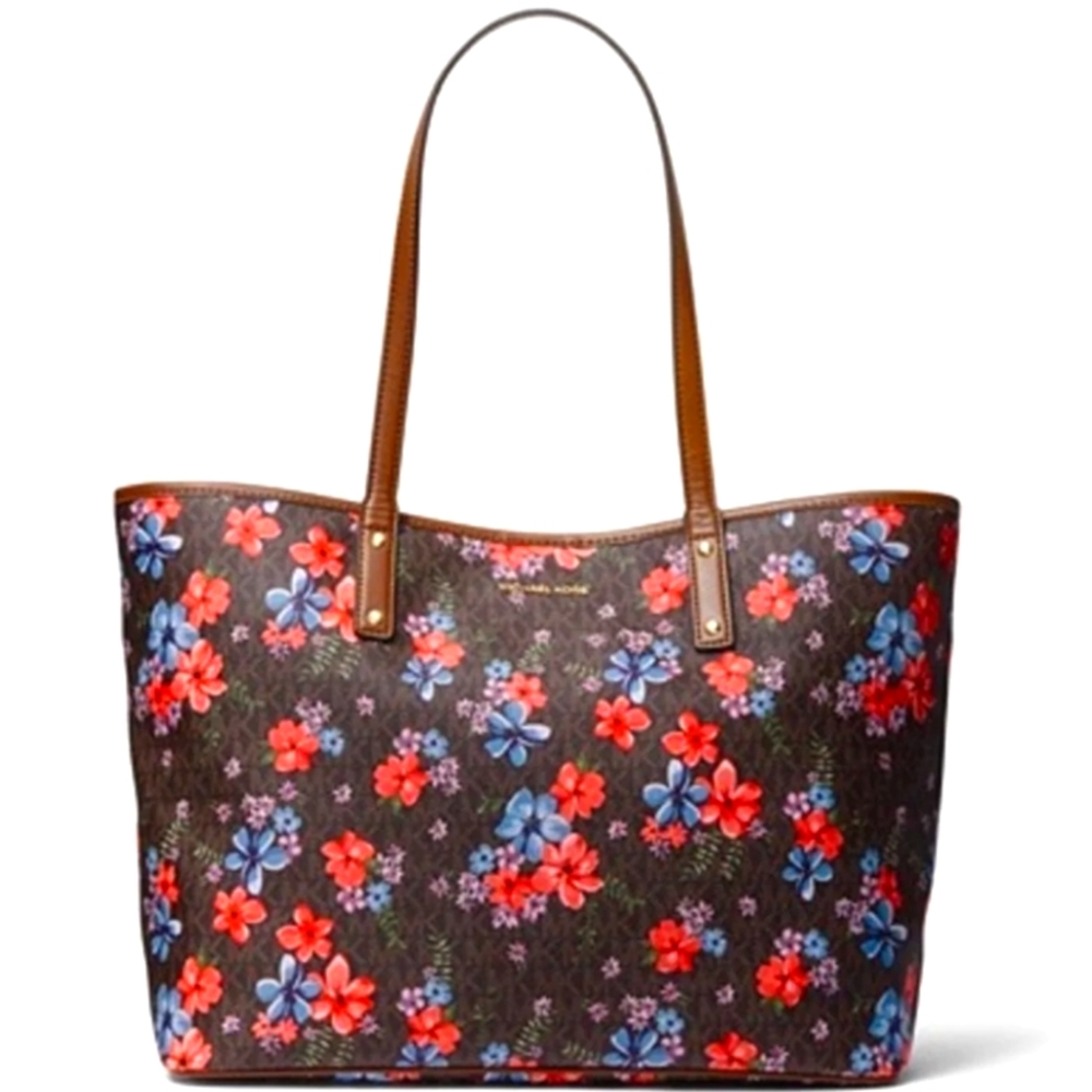 Michael Kors Brown NWT Floral Tote Bag Purse MK